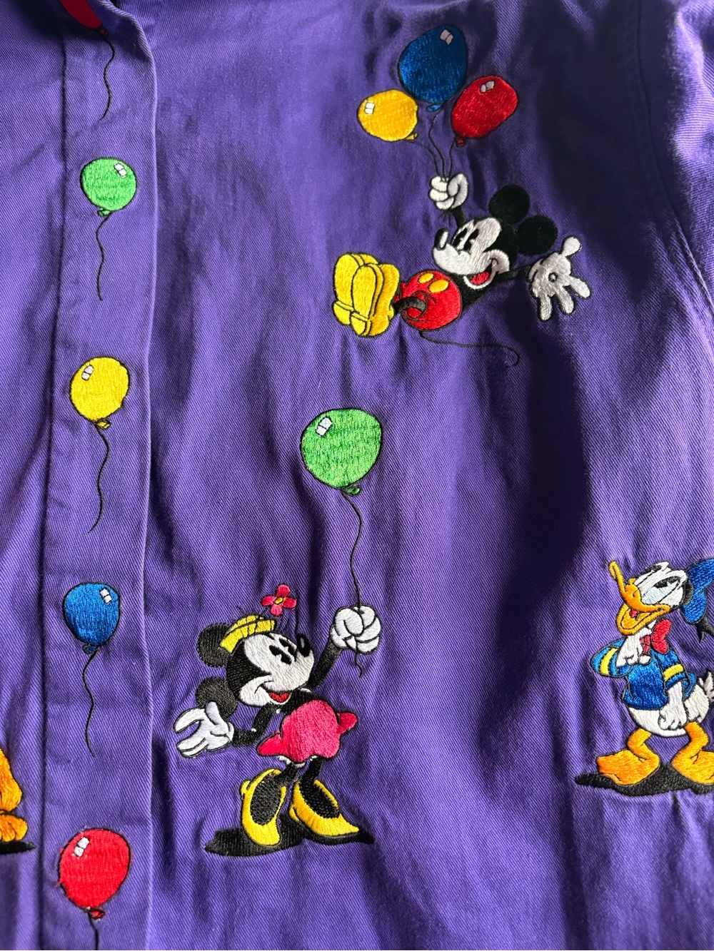 Retro Disney button up Disney store medium